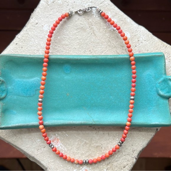 Jewelry Vintage Coral Bead Choker Necklacebracelet 15 Inches Poshmark